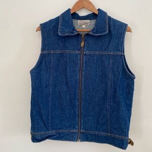 Vintage Blue Denim Sleeveless Vest